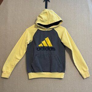 Adidas Hoodie Boy's Medium (10/12) Gray and Yellow